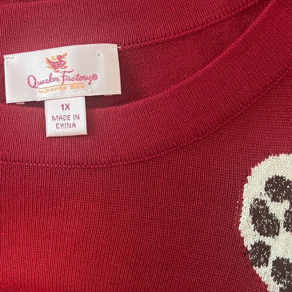 Quacker Factory Women’s Red Sweater Size 1X - Picture 6 of 9